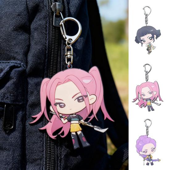 Korean Pop Anime Charm Girl Troupe Pendant Keychain Charm Collectible Cute Backpack Charm for Car Keys Bags Phones Fans Gift