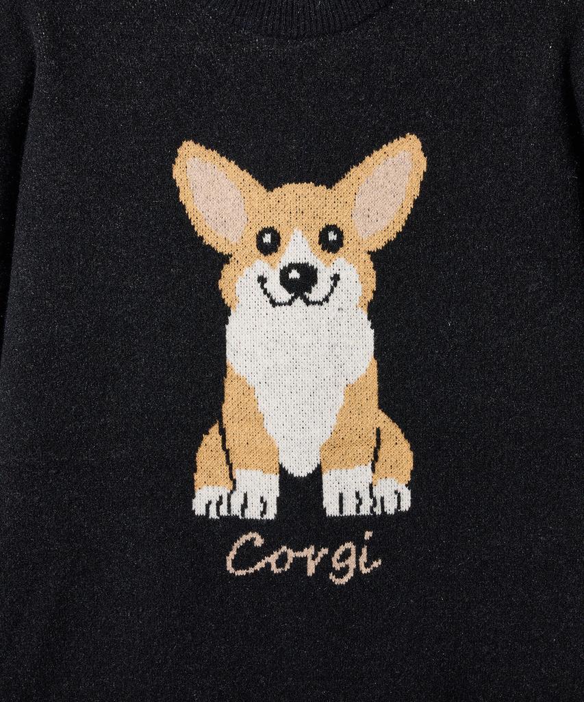 STCO Diems Animal Round Knit_Black (Semi-Oversized Fit)_Dktxa61Cpb