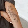 Plain Flower Butterfly Arm Tattoo Sticker, Waterproof And Long-Lasting, Girls' Advanced Sense