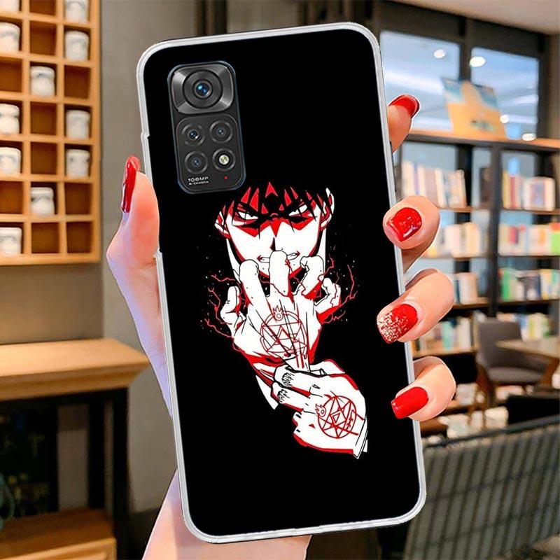 Fullmetal Alchemist Anime Cover Phone Case For Xiaomi Redmi Note 15 14 13 12 11 10 Pro Plus 14S 12S 11S 11T 11E 10S Soft Fundas