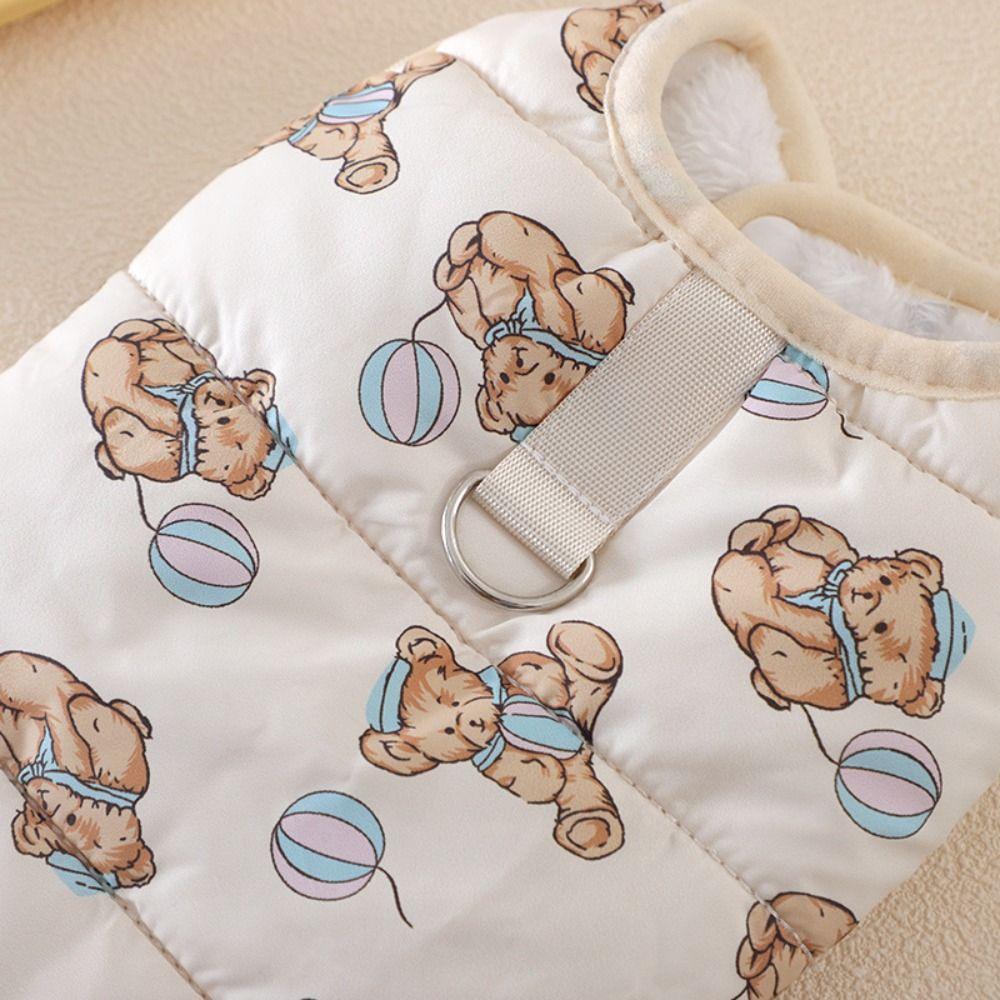 Fashion Cute Bear Pet Dog Clothes Thickened Cat Clothes Puppy Clothes Vest with Warm Jacket Winter Warm Teddy Bear Coat Winter