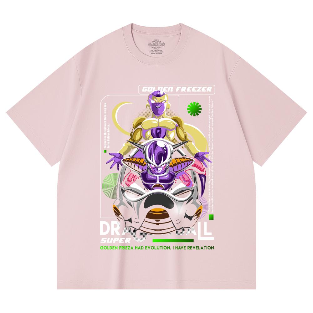 230 Gsm 100% Cotton Dragon Ball V22 Golden Freeza Print Unisex Heavy Cotton T Shirt