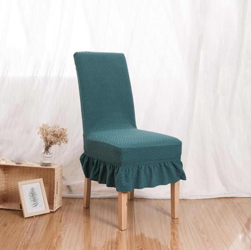 Skirt Dining Chair Cover Jacquard Elastic Soft Seat Cover Anti Stool Slipcover Suitable for Kit Pet Room Living Home Decor