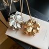 Acrylic Banquet Chain Bag Silver Funny Party Bag Portable Bright Flower Shoulder Bag  Outdoor