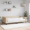 VidaXL Daybed with Mattress Cream 100x200 Cm Fabric 3197417