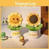 Handgefertigte Sonnenblumen-Tischdekoration Garn Sukkulente Für Geburtstagsgeschenk