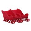 2Pcs Santa Sleigh Candy Bowl Plastic Christmas Desk Decoration Mini Sleigh Tabletop Holiday Mantel Decor Christmas Present Box