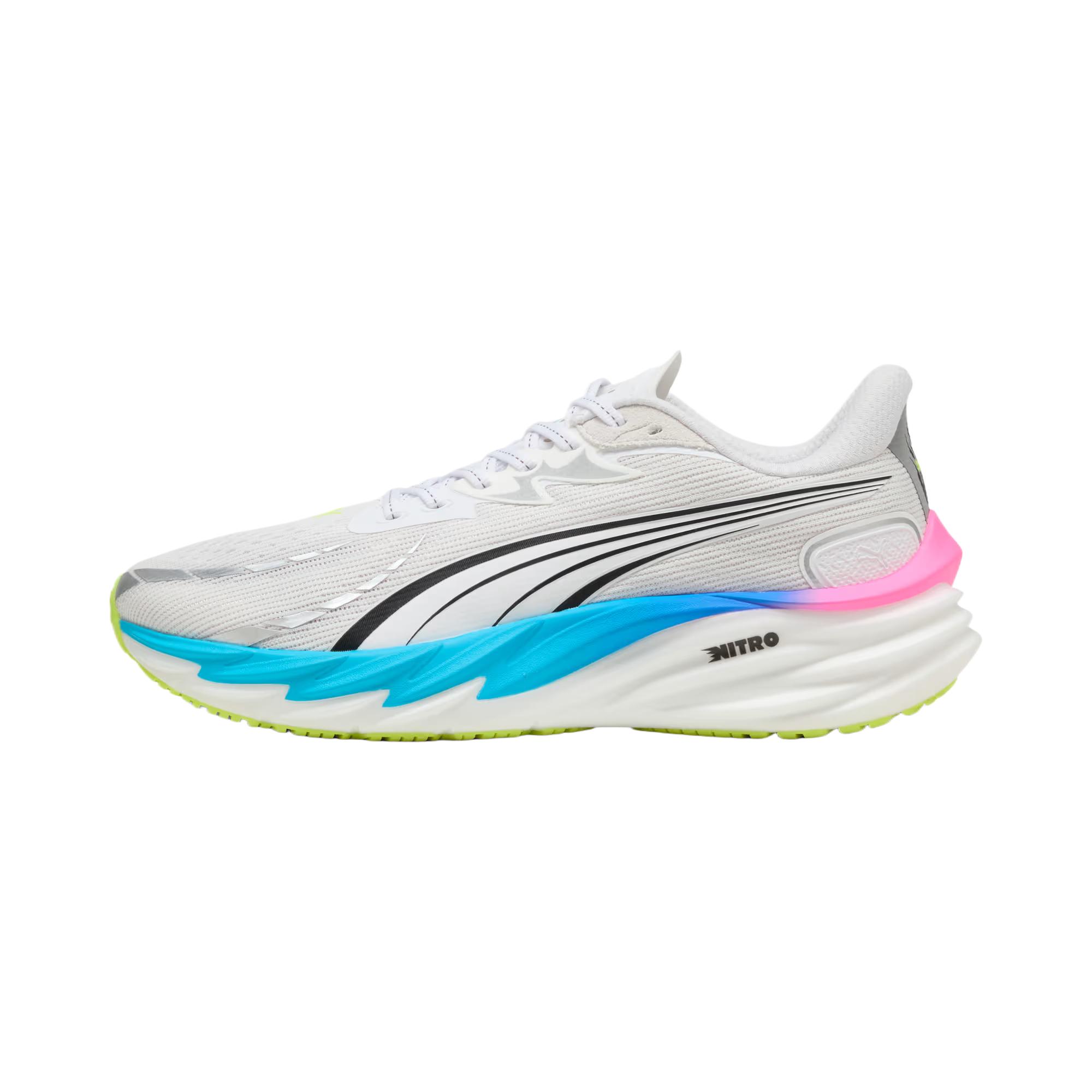 Puma Velocity Nitro 4 Round Toe Thick Sole Lace-Up Leather Textile Breathable Low-Top Running Shoes Men sneakers 311140-26 39