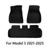 High Quality Waterproof Dustproof 3D Floor Mats For Tesla Model 3 Model Y Fully Surrounded Custom Fit Floor Liner