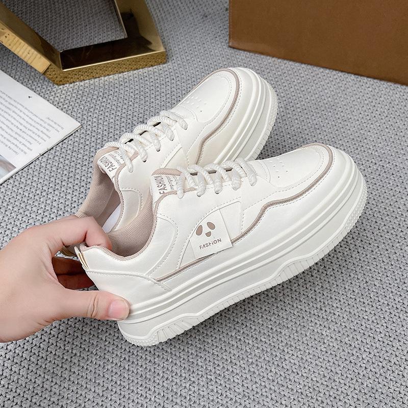 

Thick-soled heightening little white shoes for women s 2025 autumn new panda versatile students high-value retro Hong Kong style casual board shoes 40 темно-коричневого кольору