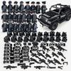 Black Police Car Military Building Block Set with Police Figurine Toy