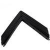 Black L-shaped Bracket - Heavy-duty Corner Bracket with Screws for Wooden Bookshelves, Steel Structure Right Angle Support