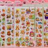 6pcs Cute Cartoon Capybara 3D Relief Puffy Stickers Funny Animals Bubble Sticker Decoration Notebook Luggage Phone Decals Gifts