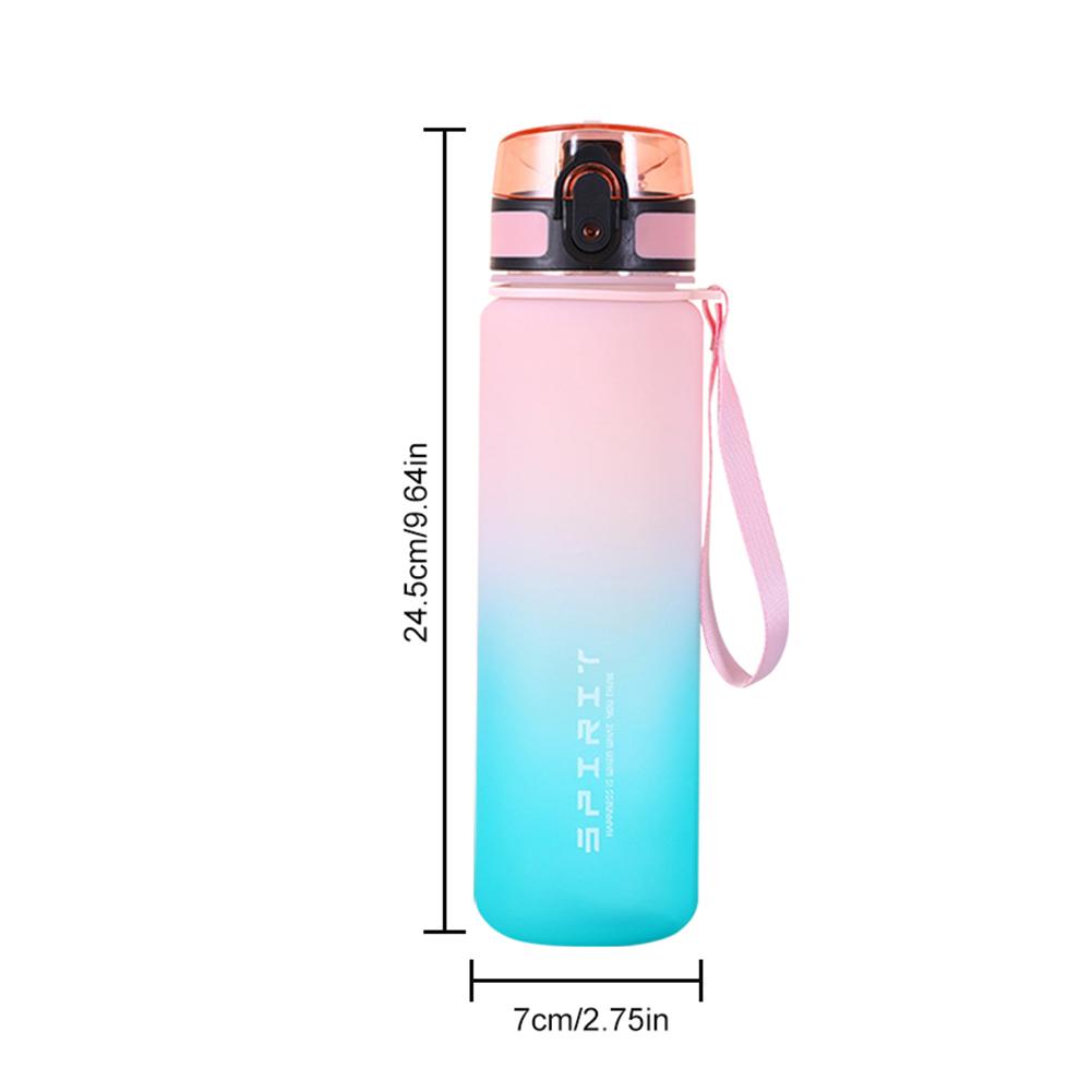 0.5L/0.75L/1L Sports Water Bottle High Capacity Plastic Fitness Portable Leakproof Drinking Bottle Camping Hiking Sports Cups