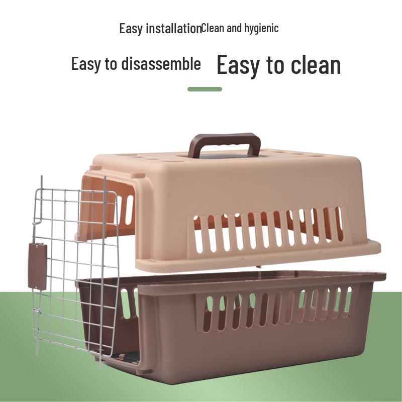 Washable Portable Medium Cat Carrier Crate - Breathable & Ventilated Design