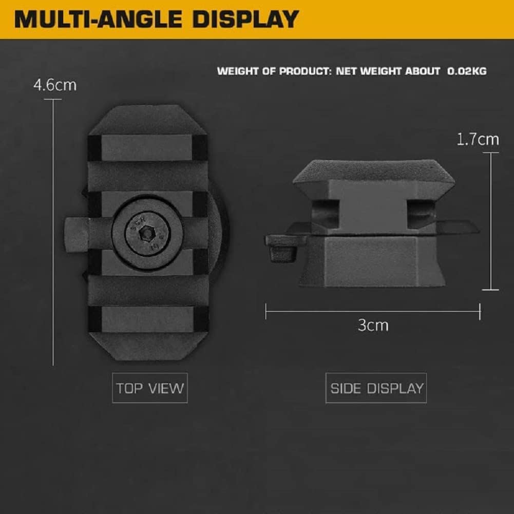 2Pcs Rotation 360 Degrees Helmet Side Rail Mount Adapter Adjustable ARC Guide for 19mm Picany Slot Tactical Fast Helmet Accessories