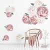 Peony Flower Home Wall Sticker Living Room Background Decal Mural DIY Decoration