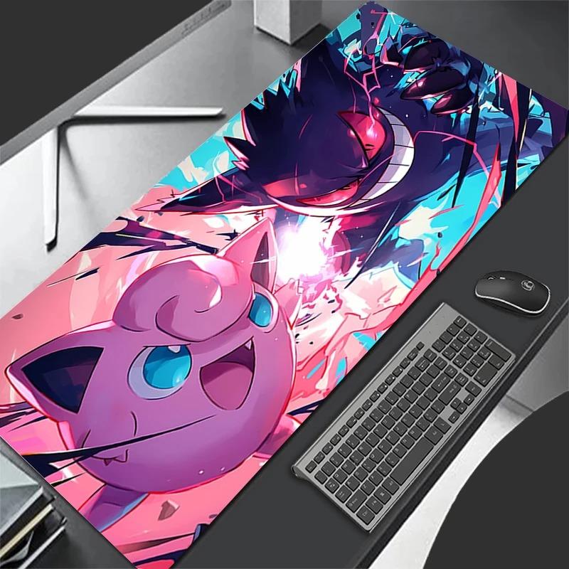 Purple Mouse Pad Large Gamer x PpokemonS Ggengar Keyboard Desk Mouse Mat XL Carpet Rubber Tapis Souris Gaming PC Mousepad 30x80x0.2cm