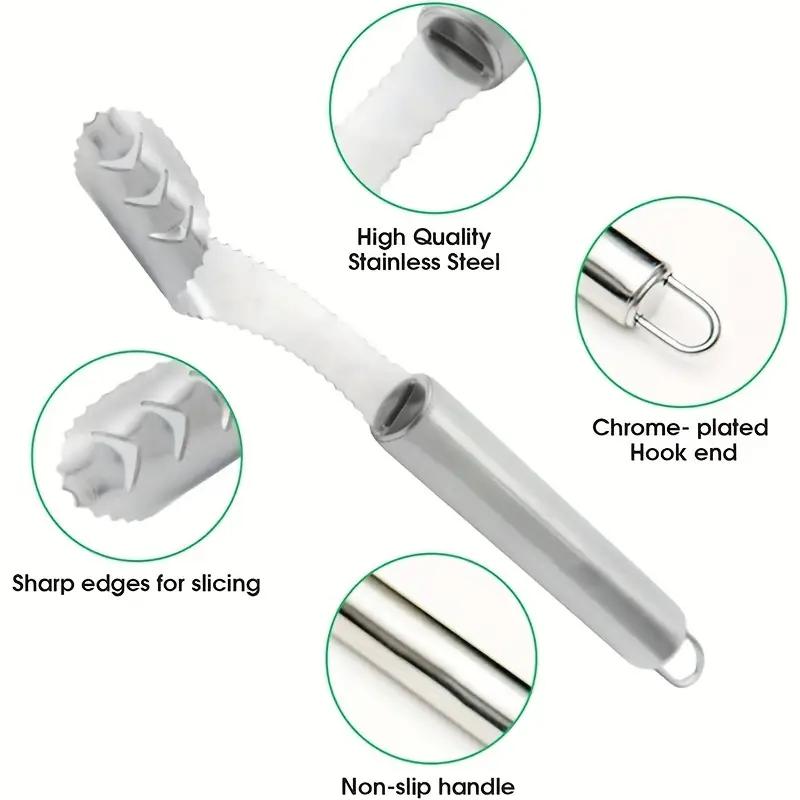 Green Pepper Coring Device Cutting Pepper Knife Stainless Steel Household Crispy Pepper Cucumber Bitter Melon Corer Kitchen Tool