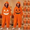 Women's Halloween Printed Flannel Loungewear Set