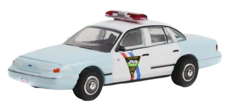 GREENLIGHT масштаб Серия Hot Pursuit 42 1992 Ford Crown Victoria Police Interceptor Дорожная полиция Южной Дакоты 164 - белый