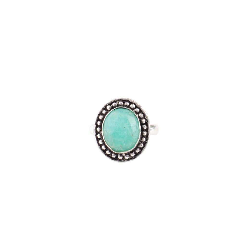 Natural Amazonite Gemstone 925 Solid Silver Jewelry Handmade Ring Gift For Mom RR-62-22