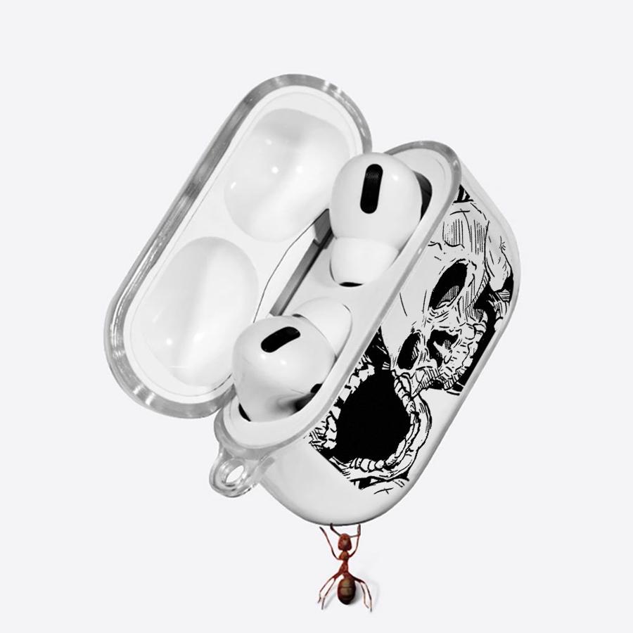 Case For Airpods Pro2 Pro 4 1 Pro3 2 3 Clear Earphone Cases Cover Creative Skull Art