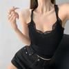 Slim Fit Ruffled Lace Camisole Hollow Crop Tops Elegant Lace Corset  Daily