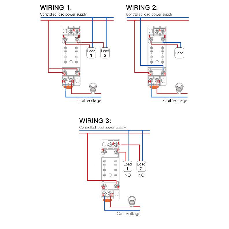 Relay MY4P HH54P MY4NJ Coil General DPDT Micro Mini Electromagnetic Relay Switch with Socket Base LED AC 110V 220V DC 12V 24V Relays 5