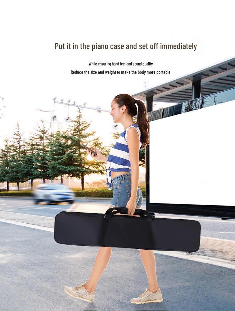 Rechargeable 88-Key Foldable Portable Bluetooth MIDI Keyboard for Beginners and Adults