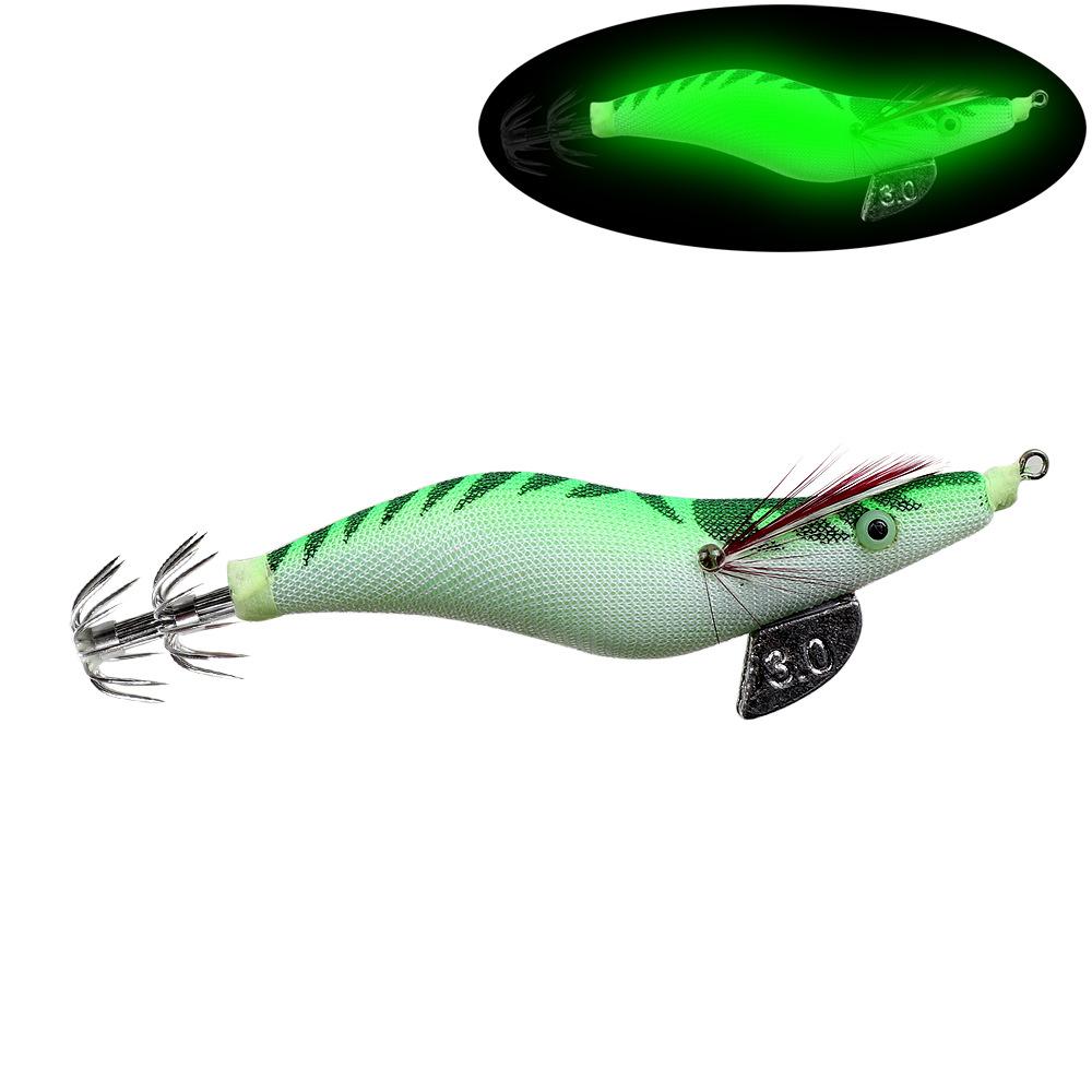 

Luminous Wooden Shrimp Big Eye Squid Shrimp Fake Bait2.0 2.5 3.0#Squid Cuttlefish Sea Fishing Umbrella Hook 8CM 7.2G