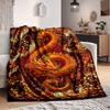 1pc Fantasy Dragon "Music Mechanical Art" Blanket, Lightweight Flannel Throw Blanket for Sofa, Bed, Travel, Camping, Living Room, Office, Couch