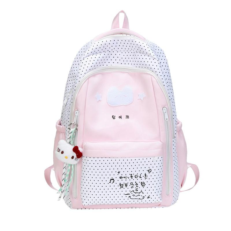 Schoolbag1011 New Girls Backpack Floral High-value Backpack Student Design College Student Large-capacity Commuting Schoolbag