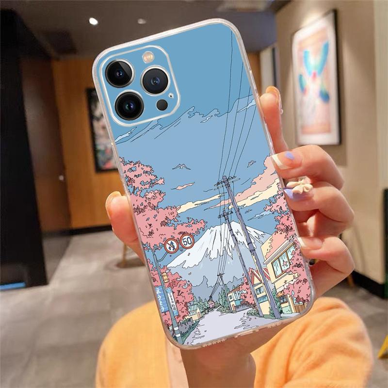 Phone Case For iphone 17 Pro Max Air 17 16 15 14 13 Pro Max 15Plus 15 16 Pro Scenery Sky Moon Landscape