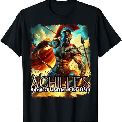 Achilles Hero of Troy Greek Mythology Epic Warrior T-Shirt