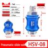 Pneumatic Slide Valve HSV08: Hand-Operated Push-Pull Exhaust Valve (Sizes: 06/08/10/15)