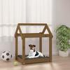 822200 vidaXL Dog Bed Honey Brown 61x50x70 Cm Solid Pine Wood