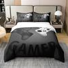 Gaming Bedding Set, Video Game Controller Duvet Cover Teens Boys 2 Piece Gamer Duvet Quilt Cover Set with Pillowcases 75*50cm