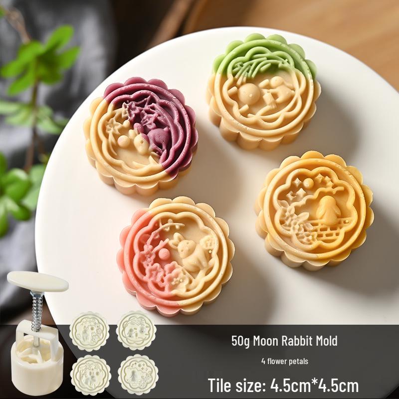 Mid-Autumn Mooncake Mold Stamp Tool for Ice Skin Mung Bean Pastry