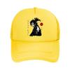Japanese Samurai Anime Portrait Red Sun Graphic Mesh Baseball Cap For Womens Unisex FeUnisex Beach Dad Hat Hip Hop