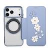 Jednoduchý Elegantní 3D Květinový Kryt s Slotem a Magnetickým Uzávěrem z Kůže pro iPhone 17 Pro Max 16 Plus 15 14 13 12 Nárazuvzdorný Kryt s Pocitem Kůže