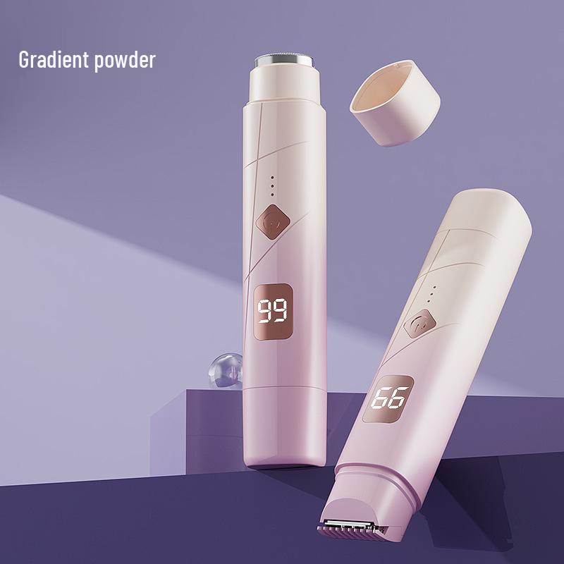 Dual-Head Electric Women's Shaver & Epilator: Full Body and Pubic Hair Trimmer