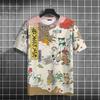 Summer Round Neck 3D Funny Cat Print Top Fashionable Casual Short Sleeved Men's T-shirts