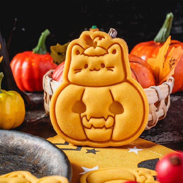 8PCS Cookie Molds Halloween Biscuit Moulds Biscuit Molding Cats Shape Kitchen Baking Supplies Dough Moulds for Cookie