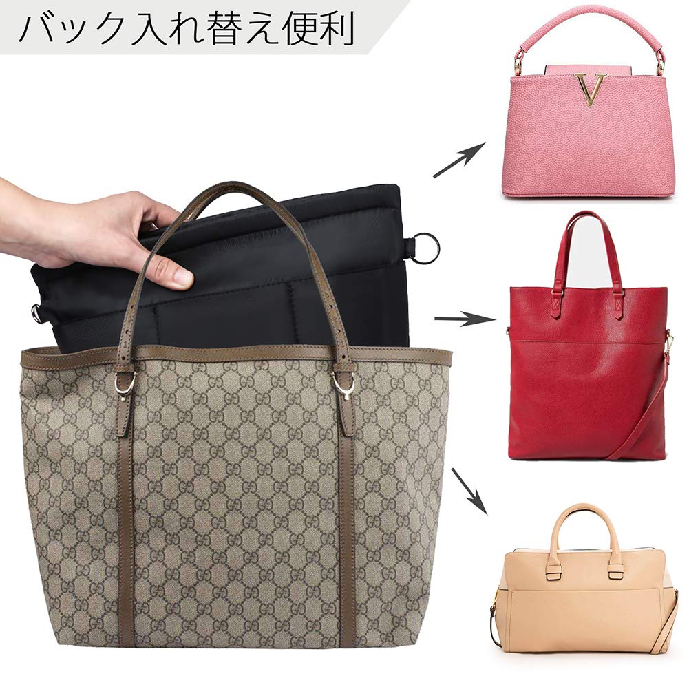 [VANCORE] Self-Standing, Lightweight Bag-in-Bag for Totes, Large A4 Size, Organizes and Tidies Inside Your Bag, Perfect for Commuting and Travel