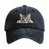 Verstellbare Katzen-Baseballkappe Coole Katze Sonnenhut Modische Wilde Trucker-Kappe Unisex-Stile