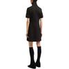 Moncler Solid Color Slim Fit Stand Collar Zipper Short Sleeve Dress Women dresses Black J20938I0000889ALE999
