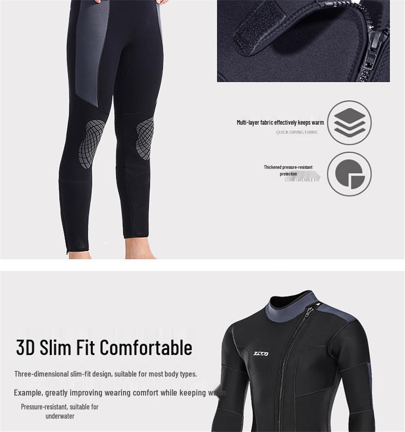 Men's 5mm Full Body Wetsuit for Deep Diving, Cold Protection, Winter Swimming & Surfing - ZCCO 2026 Edition