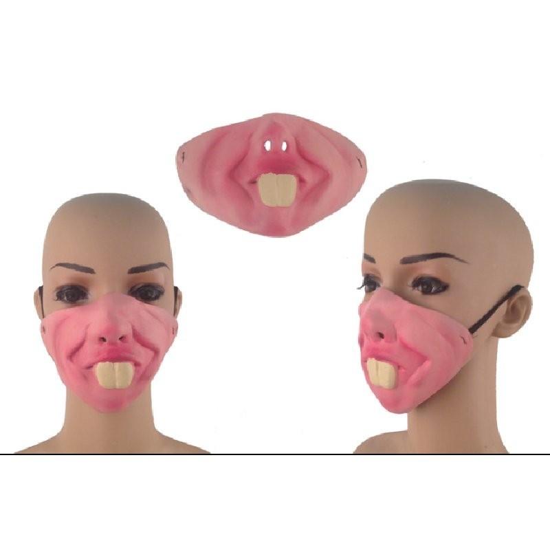 Hilarious Halloween Half Face Mask With Comical Pig Nose For Costume Fun