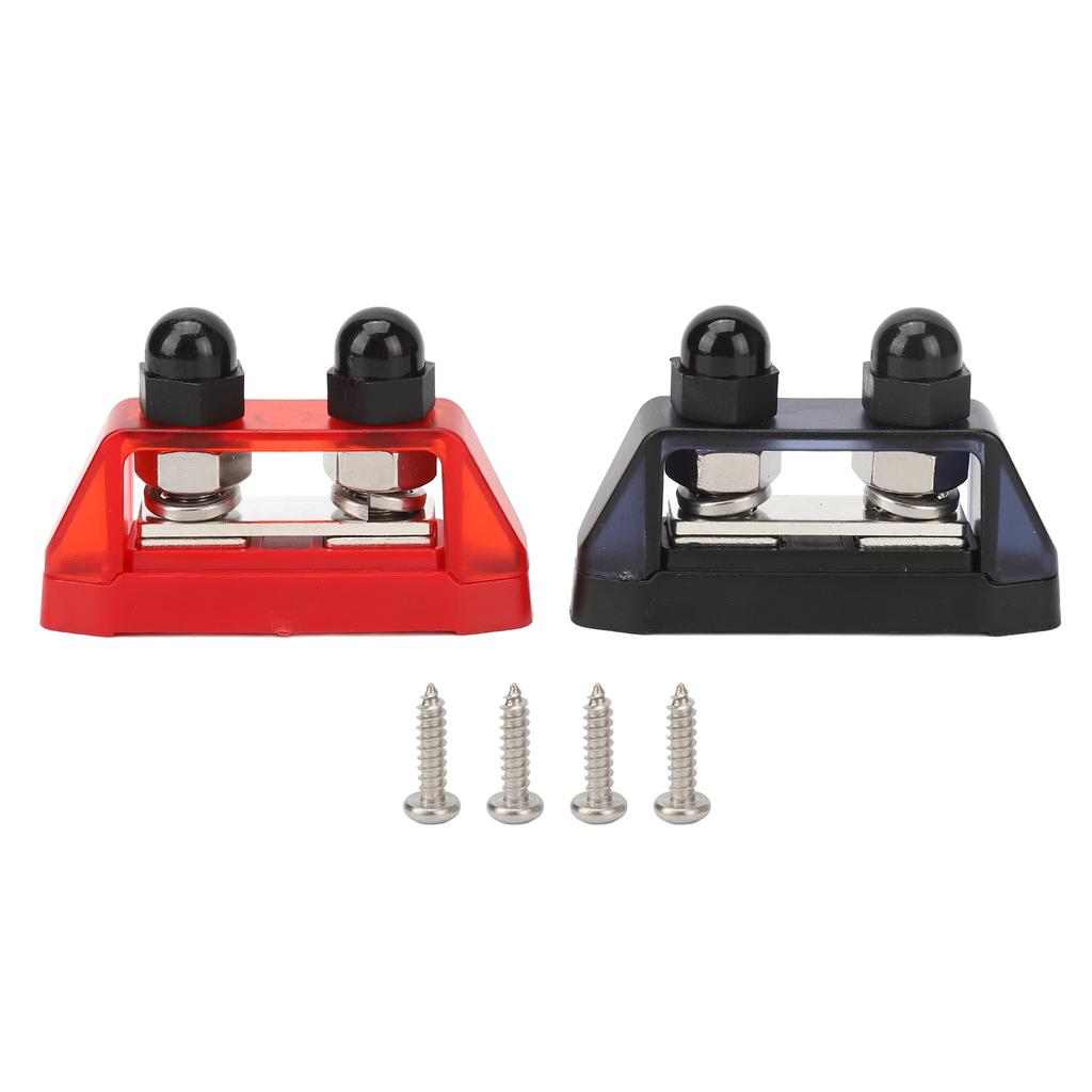2Pcs Busbar Connector Terminal Power Distribution Block 48V M10 Marine RV Car Circuit Modification